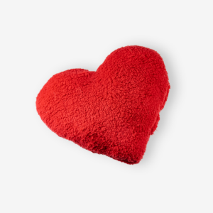 Poduszka serce dla gryzonia – Valentine – red fleece